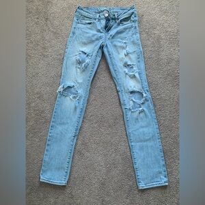 Distressed Light Blue Women's Jeans